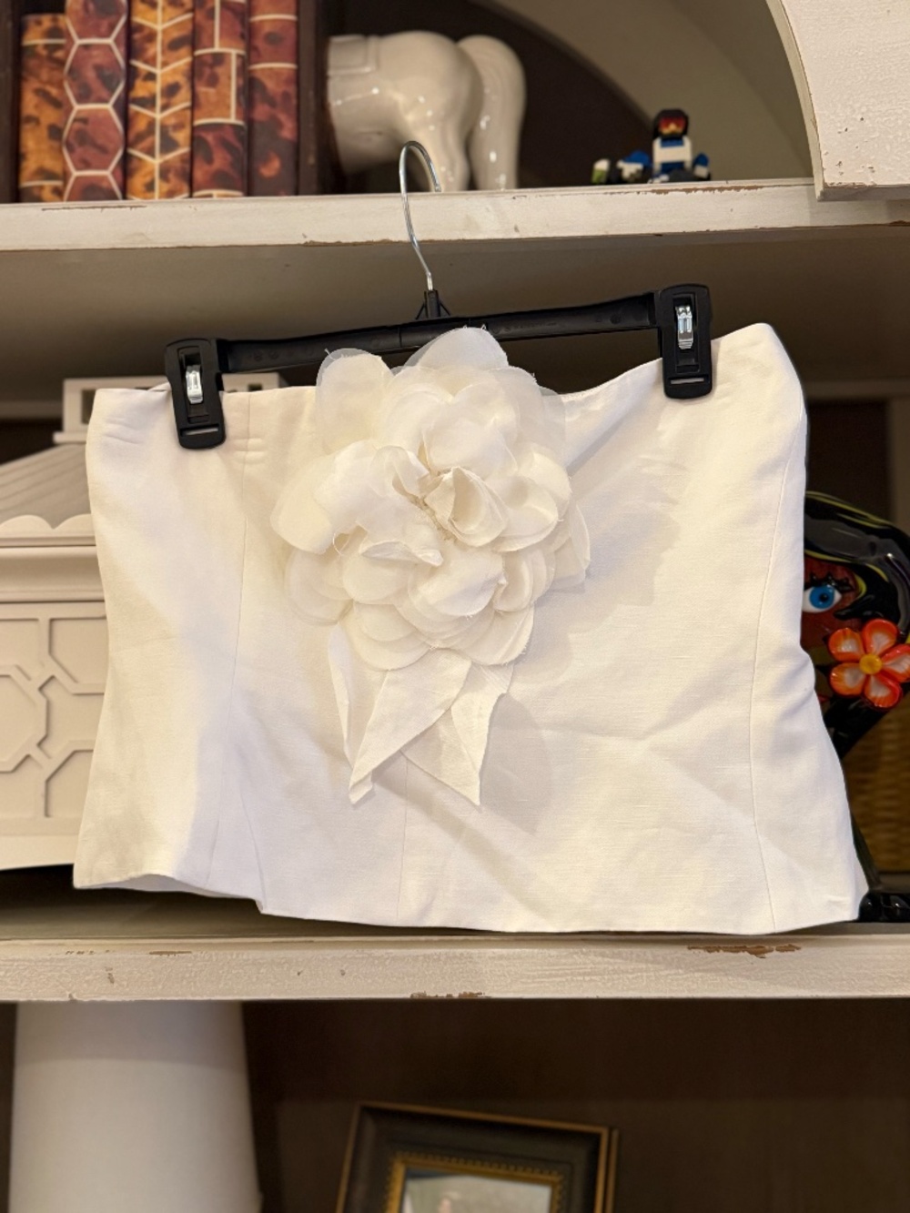 Muse by Marchesa size 4 Zinnia linen ivory celesital strapless top - Picture 3 of 6